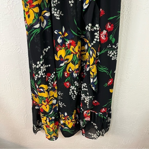 Madewell Ruffle Strap Wrap Dress in Orchid Bouquet Floral Print - Picture 5 of 13